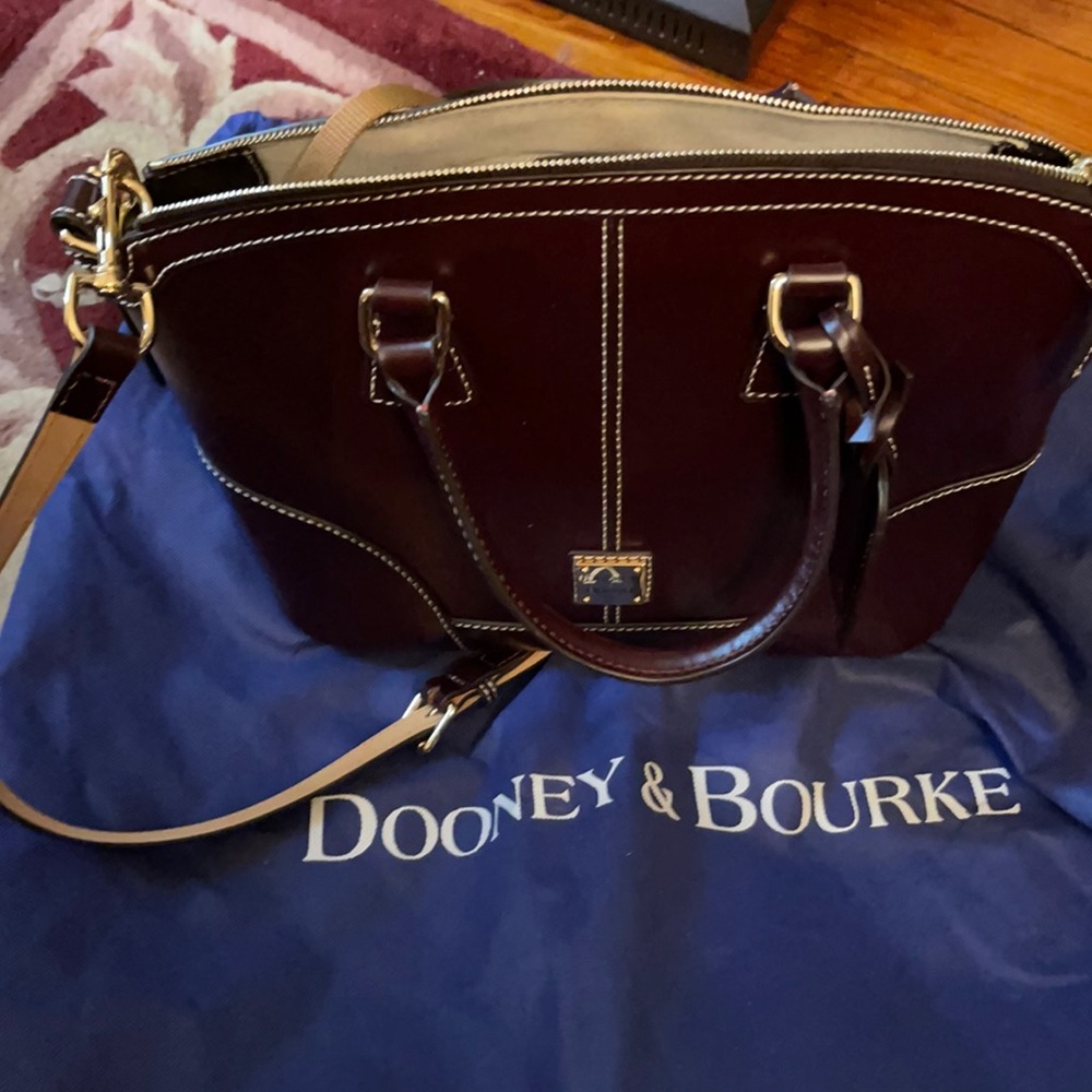 Dark cherry leather Dooney & Burke